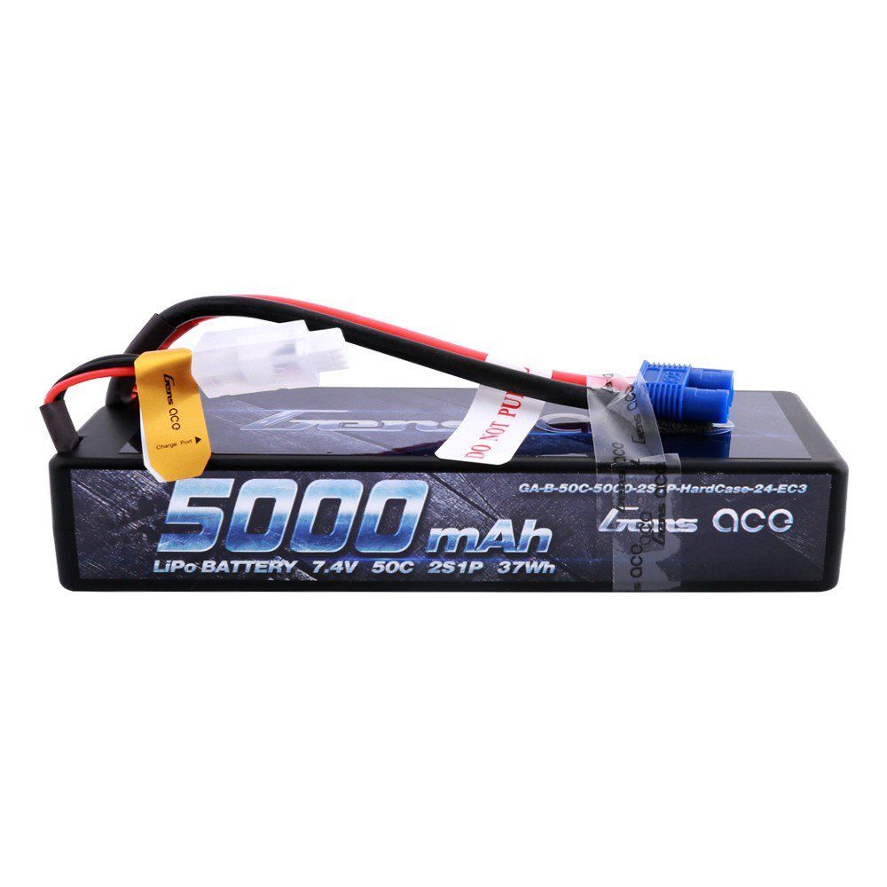 (image for) Gens Ace 5000mAh 2S1P 7.4V 50C LiPo EC3 Plug Hard Case