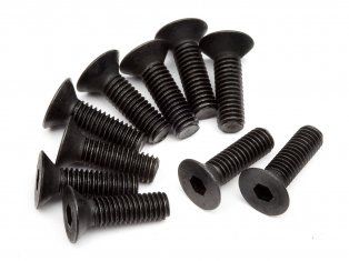 (image for) HPI Z083 Flat Head Screws M3x10mm (Hex Socket/10pcs)