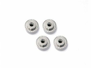 (image for) HPI Z671 Flanged Lock Nut M5x8mm (Silver/4pcs) for Savage