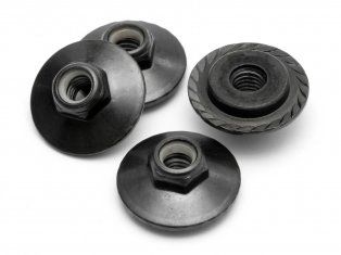 (image for) HPI Z680 Flanged Lock Nut M5x8mm (Black/4pcs)