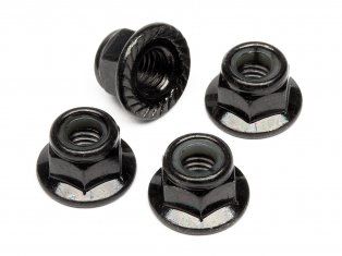 (image for) HPI Z682 Flanged Lock Nut M5 (Black/4pcs)