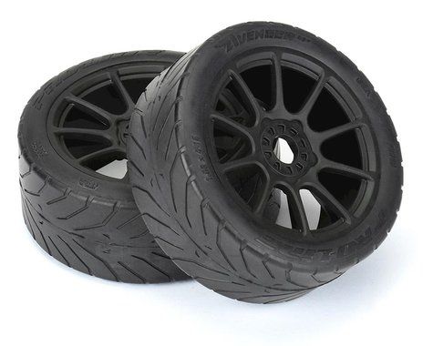 (image for) Pro-Line Avenger HP Belted Pre-Mounted 1/8 Buggy Tires (2) (Blac