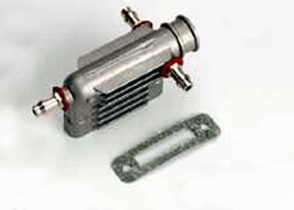 (image for) Traxxas Exhaust Header, Marine/ Header Gasket/Pressure Fitting/