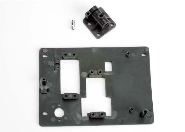 (image for) Traxxas Tray, Radio/ Drive Shaft Mount w/ Pressure Fitting
