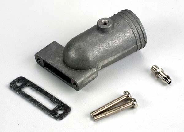 (image for) Traxxas Exhaust Header/ Header Gasket/ Pressure Fitting/ Fitting
