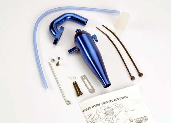 (image for) Traxxas Aluminum Tuned Pipe & Header (Complete w/Mounting Hardwa