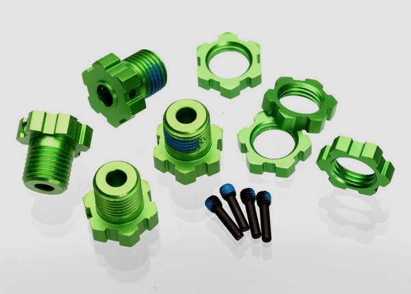 (image for) Traxxas 17mm Splined Wheel Hub Set (Green) (4)