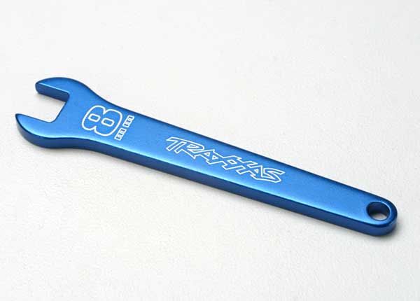 (image for) Traxxas Flat wrench, 8mm (blue-anodized aluminum)