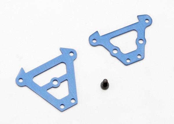 (image for) Traxxas Front & Rear Aluminum Bulkhead Tie Bars (Blue)