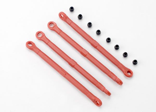 (image for) Traxxas Toe link, front & rear (molded composite) (red) (4)/ hol