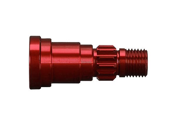 (image for) Traxxas Stub axle, aluminum (red-anodized) (1)
