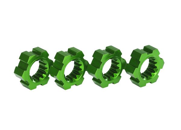 (image for) Traxxas X-Maxx Aluminum Wheel Hex Hub (Green) (4)