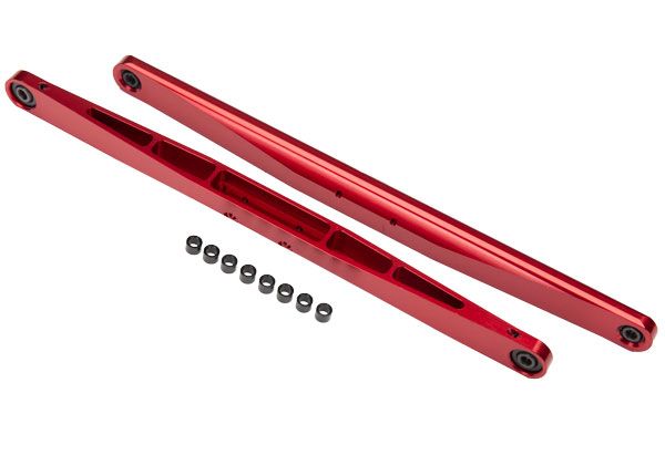 (image for) Traxxas Trailing arm, aluminum (red-anodized) (2) (assembled wit