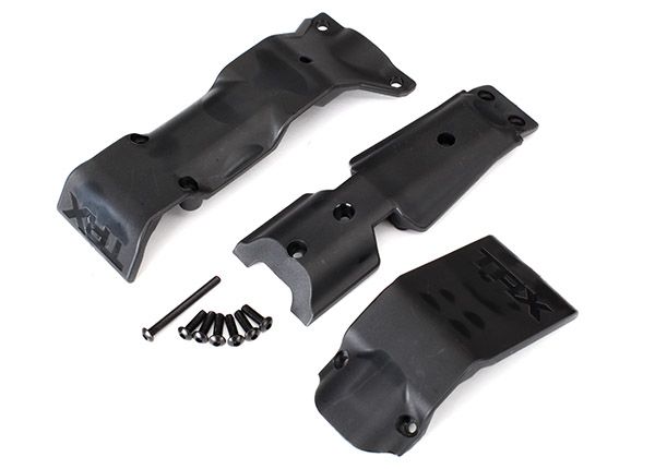 (image for) Traxxas Skid plate set, front/ skid plate, rear/3x10 BCS (6)/ 3x