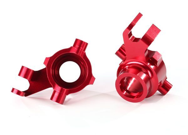 (image for) Traxxas Steering blocks, 6061-T6 aluminum (red-anodized)