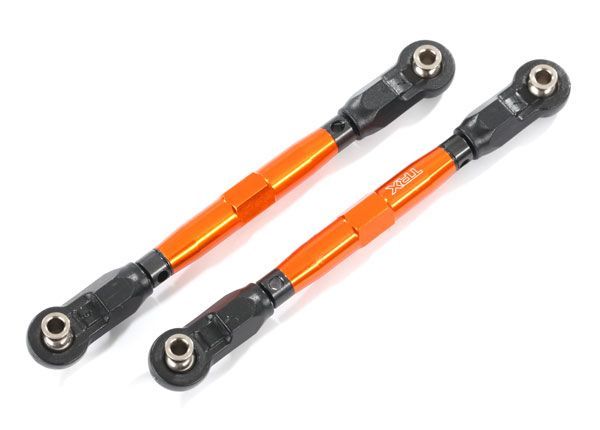 (image for) Traxxas Toe links, front (TUBES orange-anodized)