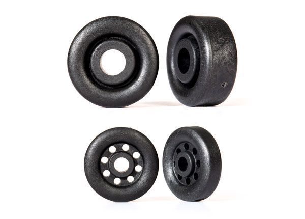 (image for) Traxxas Wheels, Wheelie Bar, Black (26mm (2), 18mm (2))